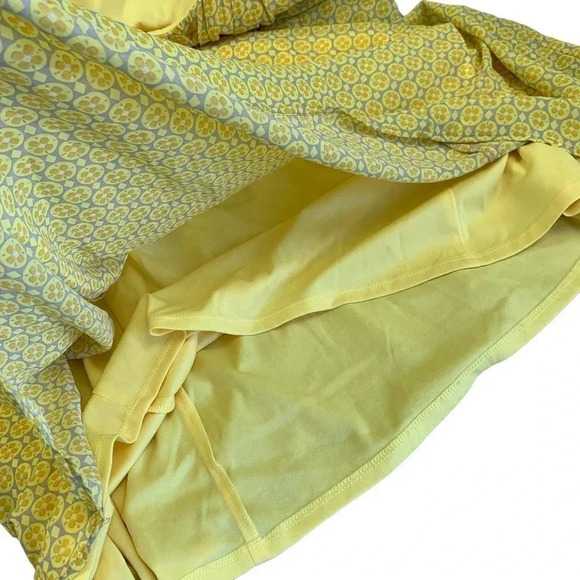 Cato Sleeveless Chiffon Full Length Maxi Sun Dress Women Size L Yellow Pleats - Picture 15 of 16